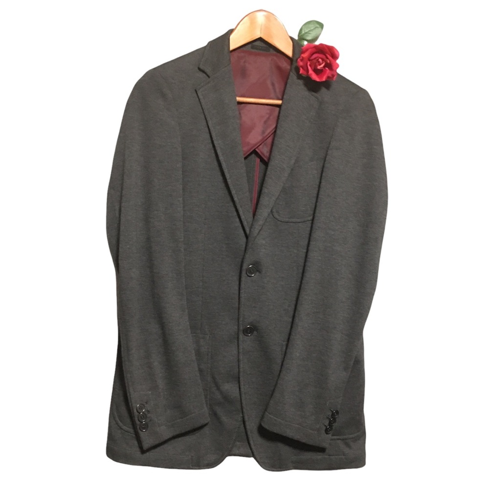 Soft Cotton blazer by report collection S 36 R dark charcoal gray EUC